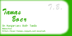 tamas boer business card